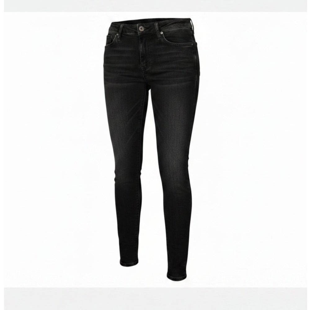 Lucky Brand Charlie Skinny Jeans Womens 4/27 Dark Wash Black Minimalist Grunge‎